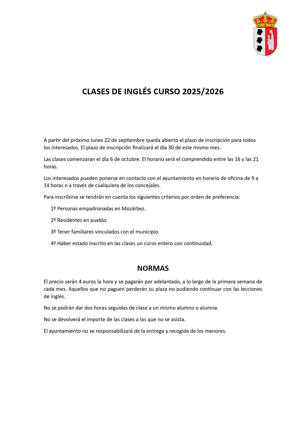 CLASES DE INGLES