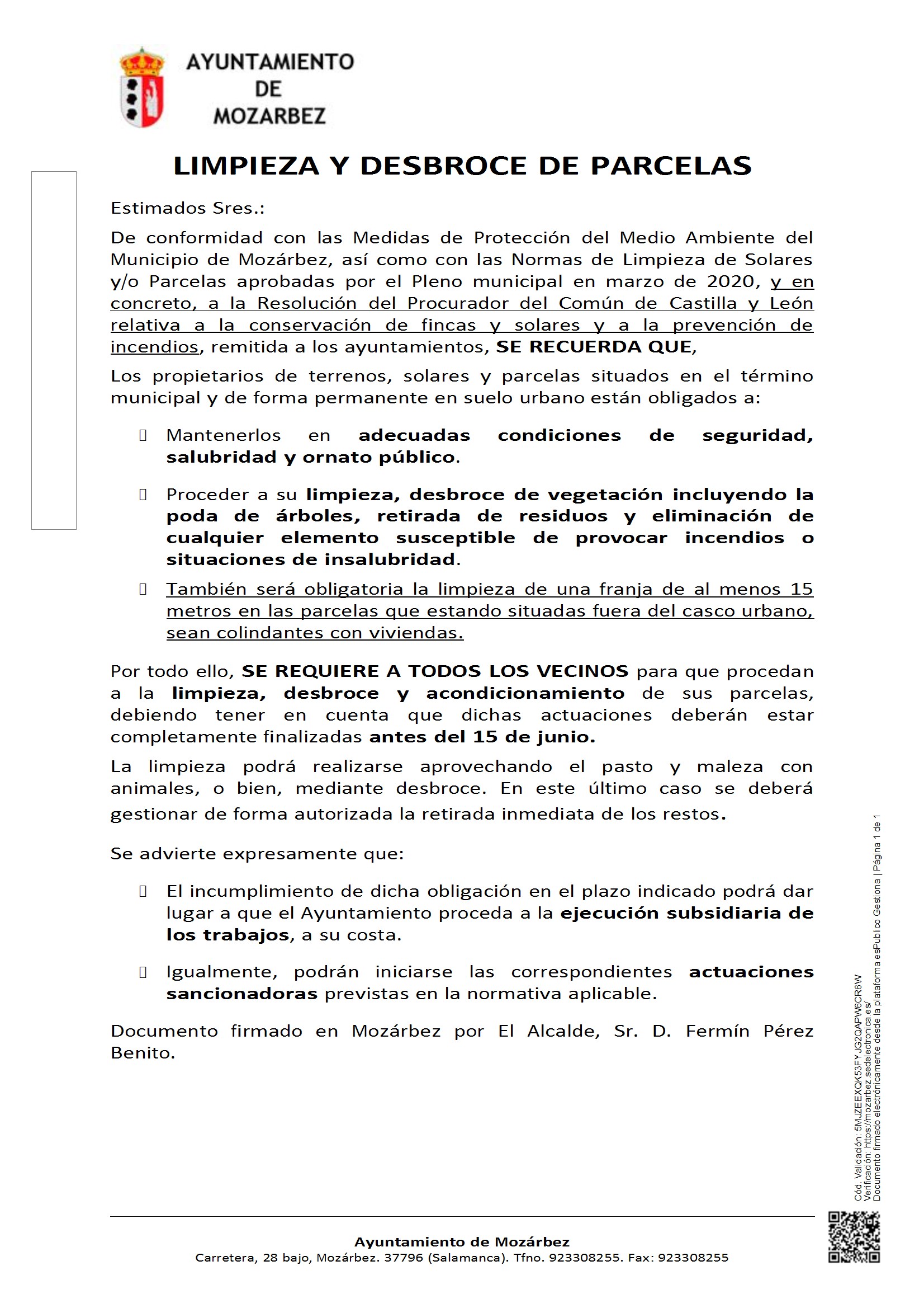 LIMPIEZA Y DESBROCE DE PARCELAS